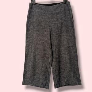 Eileen Fisher Grey Hemp Organic Cotton Cropped Wide-Leg Relaxed Pull-On Pants 8